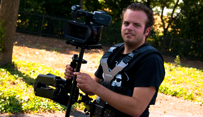 Glidecam (steady cam) demo with canon 5d and Sony EX1